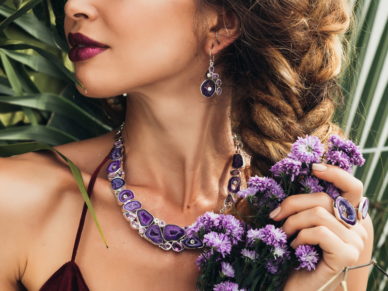 Purple Agate Jewelry