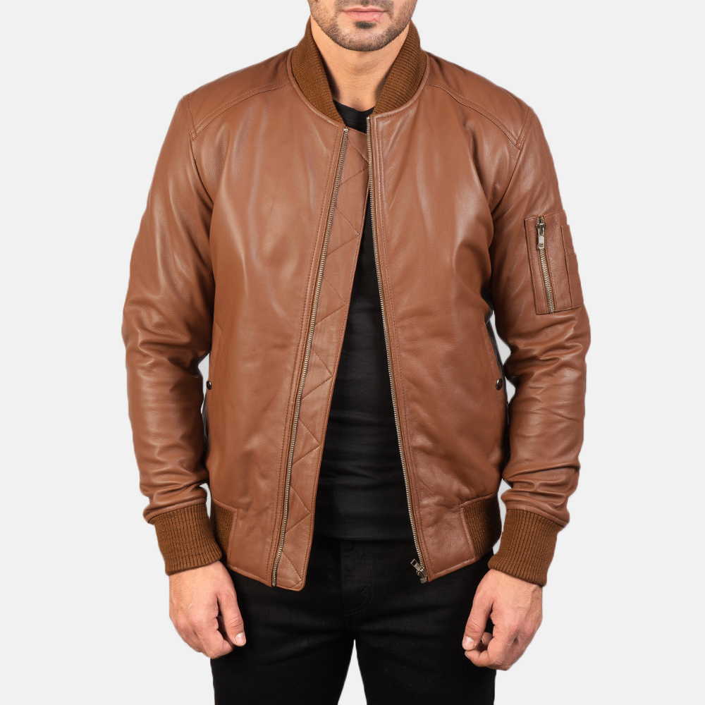 Bomia Brown Leather Bomber Jacket Men: A Stylish Wardrobe Essential