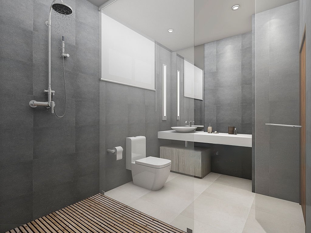 Grey tiles for bathroom