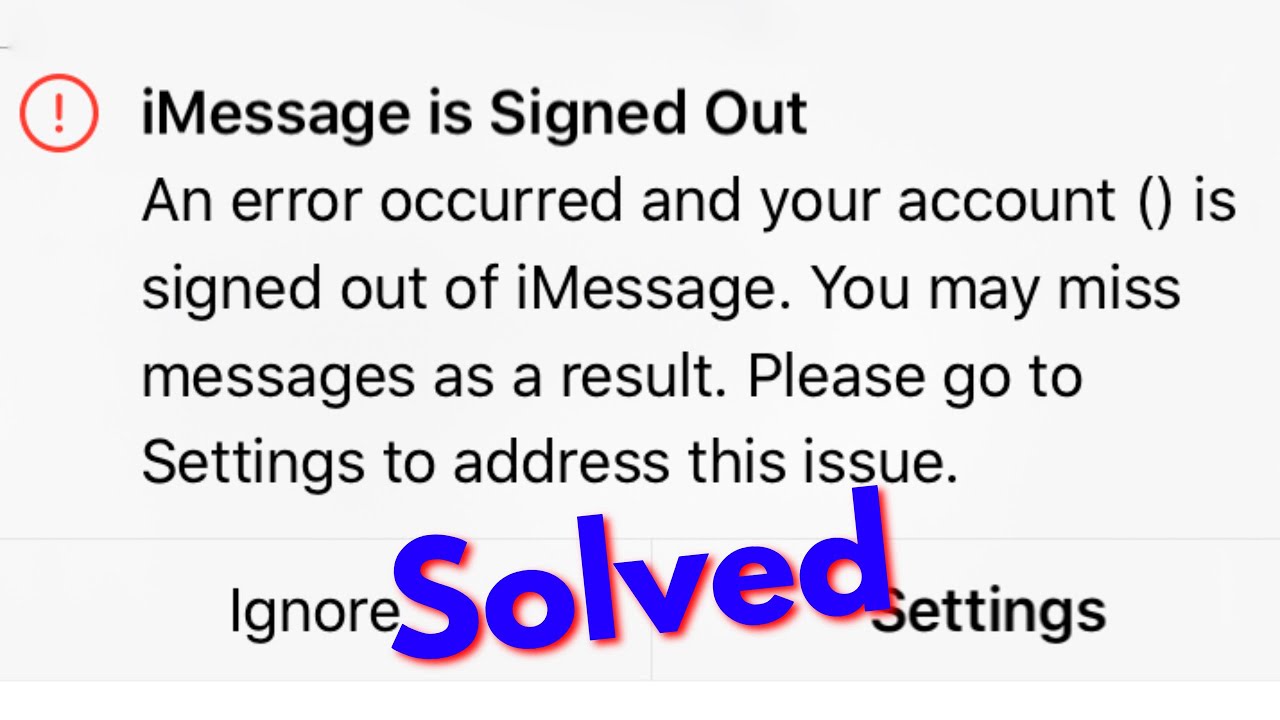 Sign Out Of iMessage