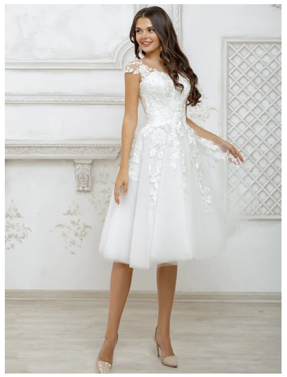 cap sleeve bridal dress